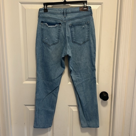 HOLLISTER Curvy High Rise Mom Jeans Size 7R Light Wash Vintage Stretch W28 L27 - Picture 2 of 7
